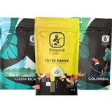 Bongardi Coffee Yöresel Filtre Kahve Seti 3'lü Kolombiya Kosta Rika Klasik Filtre - 200 gr - Çekirdek (Öğütülmemiş)