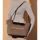 Bonheur Clutch ve Omuz Çantası - Kahverengi