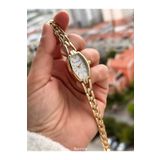 Bonicce Özel Hediyelik Kutuda Minimal Kasa (ÇAP 20MM)vintage Metal Kordon Gold Renk Kadın Kol Saati Bileklik