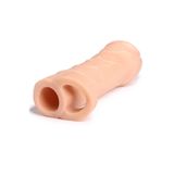 Bonilove 17 Cm Realistik Dokuda X-entisons Testis Destekli 2.5 Uzatmalı Penis Kılıfı