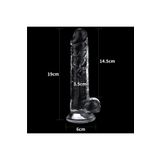 Bonilove 19 Cm Yumuşak Şeffaf Jel Dildo