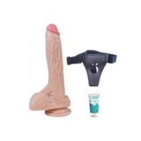 Bonilove 21 Cm Belden Bağlamalı Kemerli Yapay Dildo+Jel