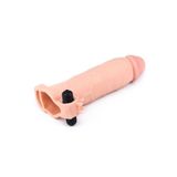Bonilove Baş Kısmı 7 Cm Uzatmalı Gerçek Ten Dokusunda Damarlı Güçlü Titreşimli Penis Kılıfı