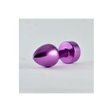 Bonilove Beyaz Taşlı Anal Plug 8 Cm Mor Metal Renkte