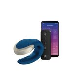 Bonilove Çiftlere Özel Telefon Kontrollü Ve Kumandalı Satisfyer Double Love Blue Vibratör