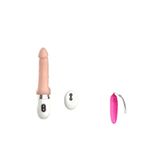 Bonilove Damar Ve Testisli Tasarımlı Gidip Gelmeli Vantuz Kumandalı Şarjlı Titreşimli Vibratör+ Mini Vibratör