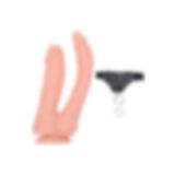 Bonilove Damarlı 23 Cm Yumuşak Double Belden Bağlamalı Realistik Dildo