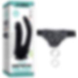 Bonilove Damarlı 23 cm Yumuşak Double Siyah Realistik Kemerli Dildo