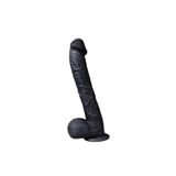 Bonilove Dildo Büyük Boy Kalın Damarlı Realistik Siyah Penis 33 Cm