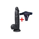 Bonilove Dildo Mars Belden Bağlamalı Siyah Realistik Penis 20 Cm