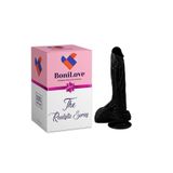 Bonilove Dildo Series Siyah Damarlı Ve Testisli Tasarımlı Dragon 21 Cm Realistik Penis