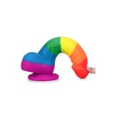 Bonilove Gökkuşağı Renki Damarlı 21 Cm Realistik Penis Dildo