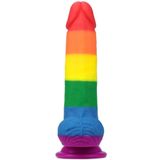 Bonilove Gökkuşağı Tasarım Damarlı Idael Gövde 20 Cm Realistik Yapay Dildo