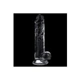 Bonilove Güçlü Vantuz Tabanı Ile Kolay Kullanım Sağlayan Şeffaf Jel Dildo