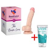 Bonilove Güçlü Vantuza Sahip Yapışabilen Realisitk Penis Dildo+Kayganlaştırıcı