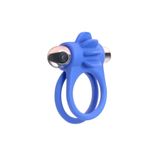 Bonilove Klitoris Uyarıcı USB Şarjlı Silikon Titreşimli Mavi Penis Halkası