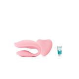 Bonilove Kumandalı Çiftlere Özel 8 Modlu Titreşimli Şarjlı Pembe Vibratör+Jel