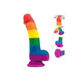 Bonilove Love Toy Prider Gökkuşağı Renkli Damarlı 21 Cm Realistik Dildo-410027