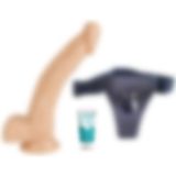 Bonilove Mark 22 cm Belden Bağlamalı Strap On Penis Dildo+Jel