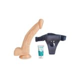 Bonilove Markes 20 cm Belden Bağlamalı Strap On Realistik Penis Dildo+Jel