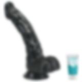 Bonilove Markos 16 cm Anal ve Vajinal Kullabilen Siyah Realistik Penis Dildo+Jel