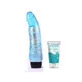 Bonilove Mavi Titreşimli Vibratör 19 Cm Ve Kayganlaştırıcı Jel