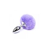 Bonilove Mor Ponpon Bunny Gümüş Renk Metal Anal Plug
