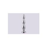 Bonilove Pürüzsüz Yüzeye Sahip Metal Görünümlü Boğumlu 14 Cm Taşlı Anal Plug