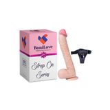 BoniLove Realistik Dokuda Kalın Kemerli Dildo Büyük Boy