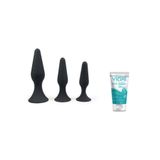 Bonilove Silikon Anal Plug 3'Lü Ve Kayganlaştırıcı Jel