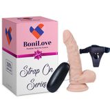 Bonilove Ten Dokusunda Tasarlanan 15 Cm 10 Frekanslı Titreşimli Realistik Yapay Dildo