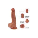 Bonilove Ultra Gerçekçi Çift Katmanlı Realistik Dokuda Üretilmiş 19 Cm Yumuşak Dildo