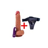 Bonilove Ultra Yumuşak Titreşimli Kemerli Realistik Penis Dildo 22 Cm