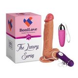Bonilove Vantuzlu İle Süper Yumuşak Silikon Sahip Kadınlara Özel Titreşimli Realistik Penis+Vibratör