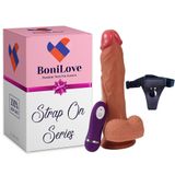 Bonilove Vücut İçin Güvenli Malzemeden Üretilen 20 Cm 10 Farklı Titreşime Sahip Relistik Dildo