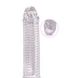 Bonilove Xise Phil 16.5 Cm Şeffaf Görünümlü Tırtıklı Penis Kılıfı