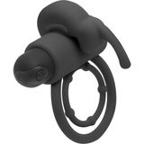 Bonilove Yeni USB Şarjlı Titreşimli Siyah Penis Halkası