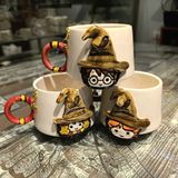 Bonita Bon Luxe 3D Kabartmalı Harry Potter Hermione Ron 2026 Charm Hediyeli Kişiselleştirilebilir Seramik Kupa Takımı - Renkli