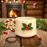 Bonita Bon Luxe 3D Kabartmalı Yeni Yıl 2026 Veya Harf Charm Hediyeli El Yapımı Seramik Kokinalı Kupa Bardak Mug - 08 Kırmızı
