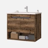 Bonitobagno Biana 80 cm Modül Ceviz Banyo Dolabı Alt