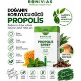 Bonivias Propolis Boğaz Spreyi / Propolis, Nane, Okaliptus, Karanfil, ve Mentol içeren Likit Takviye Edici Gıda
