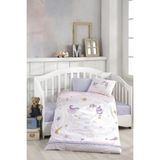 Bonjardin Home Dijital Baskılı 3D Pamuklu Bebek Nevresim Takımı - 100 x 150 cm - Mor