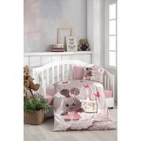 Bonjardin Home Dijital Baskılı 3D Pamuklu Bebek Nevresim Takımı - 100 x 150 cm - Pembe