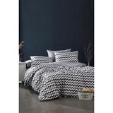 Bonjardin Home Modern Gri %100 Pamuk Çift Kişilik Nevresim Takımı - 200 x 220 cm - Antrasit - Gri