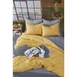 Bonjardin Home Pamuklu Çift Taraflı Çift Kişilik Nevresim Takımı - 200 x 220 cm - Sarı