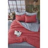 Bonjardin Home Pamuklu Çift Taraflı Çift Kişilik Nevresim Takımı - 200 x 220 cm - Turuncu