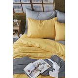 Bonjardin Home Tek Kişilik Çift Taraflı 160x220 cm Sarı Gri Nevresim Takımı