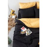 BONJARDİNHOME Black Yellow Tek Kişilik Çift Taraflı Nevresim Takımı