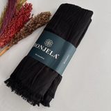 Bonjela Pliseli Bambu Şal Siyah PBS0201