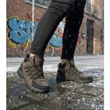 Bonjey Erkek Kahverengi Outdoor Bot Garantili Suya Dayanıklı Kışlık Trekking Ayakkabısı - Haki